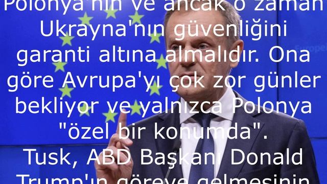 Tusk, Ukrayna'daki anlaşmazlığın çözümü için bir şart koydu.