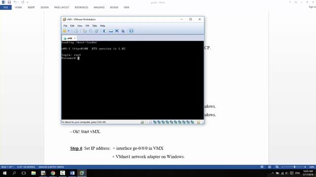 Running vMX Juniper Router on VMWare