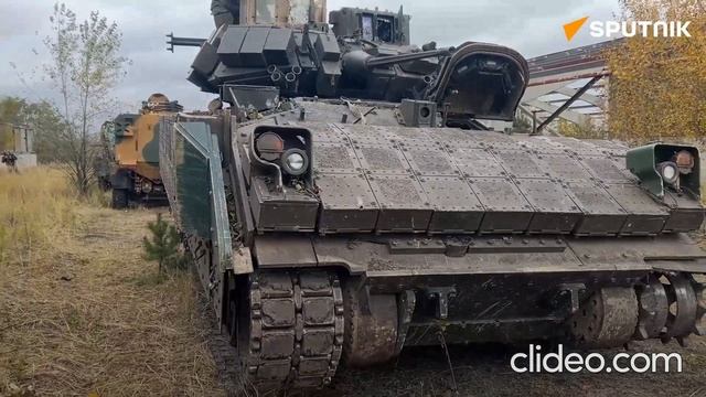 Bradley Fighting Vehicle Caught on the Kursk Border