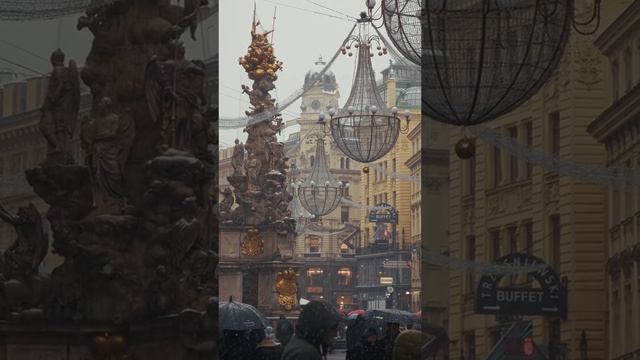 Волшебство снежной зимы в Вене 🌨️ Рождественская атмосфера для вашего релакса