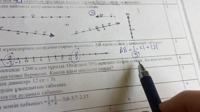 Математика 6 сынып ТЖБ 1 тоқсан