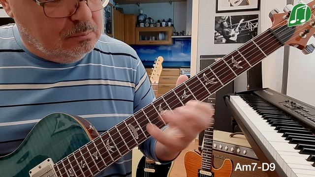 Рубрика "Фраза дня", мелодическая идея для аккордов Am7-D9