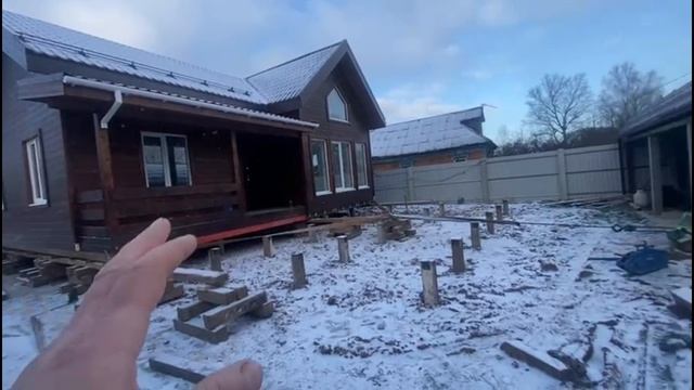 Передвижение дома с поворотом на 90гр.