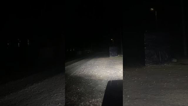 Работа линз в фарах 2105 ночью