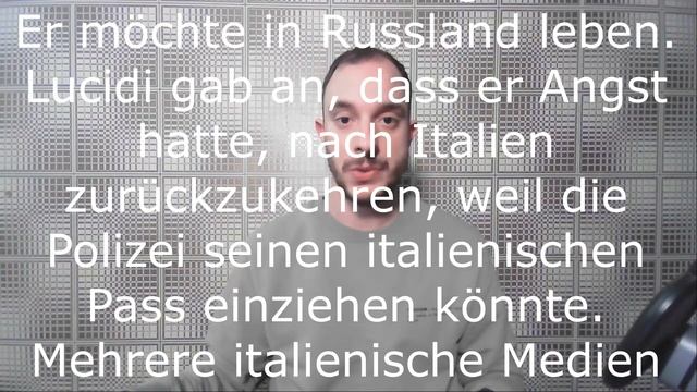 Ein italienischer Journalist beantragte die russische Staatsbürgerschaft.