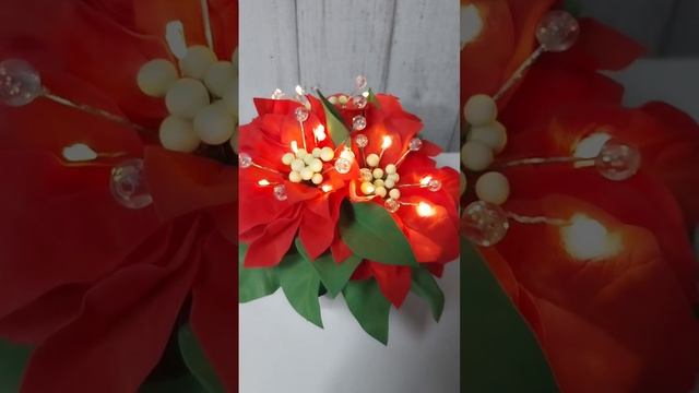 Светильник Пуансеттия #ручнаяработа