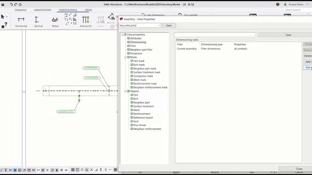Tekla TekTalk - Automatic Dimensions
