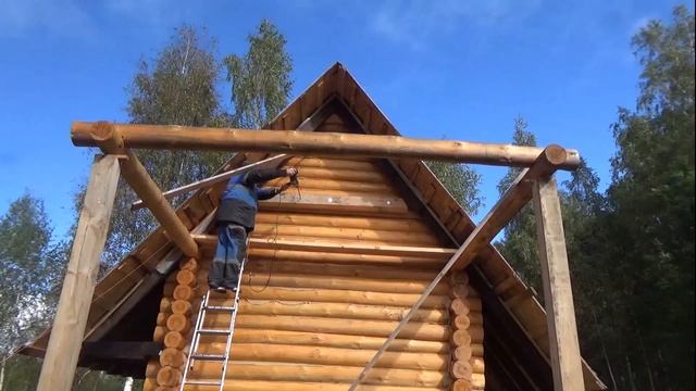 Строительство Бани - Собираю Обрешетку После Падения с Бани на Предбаннике Часть5 2020