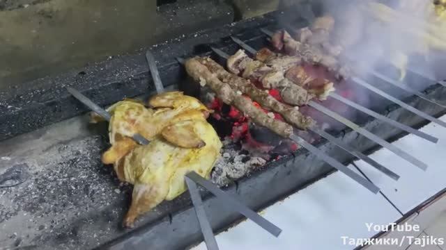 Как таджики готовят мясо? How do Tajiks cook kebabs? Сихкабоби точики. Таджики. Tajiks. Оши Исфара