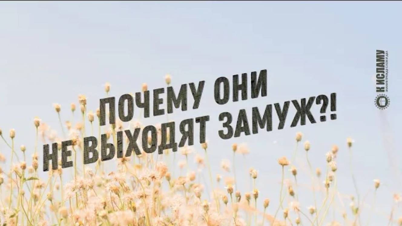 Почему они не выходят замуж! Потому что так «выгодно». Пользы из уроков по Единобожию