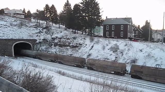 NS manifest train meet in Gallitzin, PA part A 1-29-10