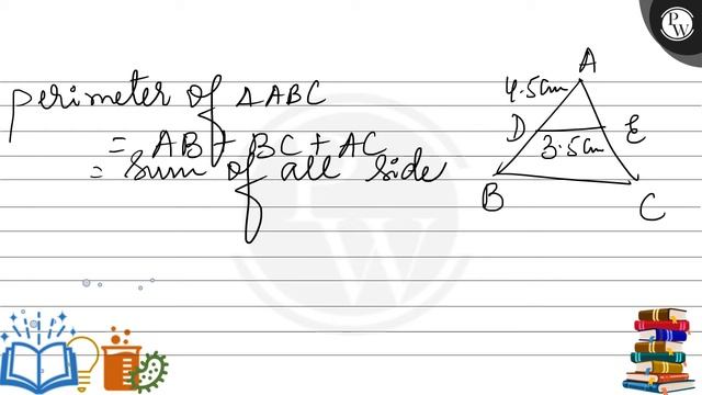 \( \triangle A B C \) is an isosceles triangle in which \( A B=A C . D \) and \( E \) are the mi...