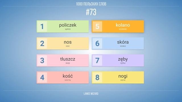 #73 | 1000 польских слов. Выучим 95% польских слов. Уроки польского