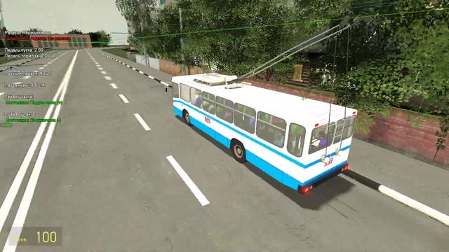 Новый троллейбус ЮМЗ уже в Trolleybus system! Garrys mod