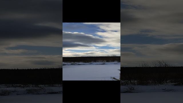 Дача за городом. Озеро. Лед
