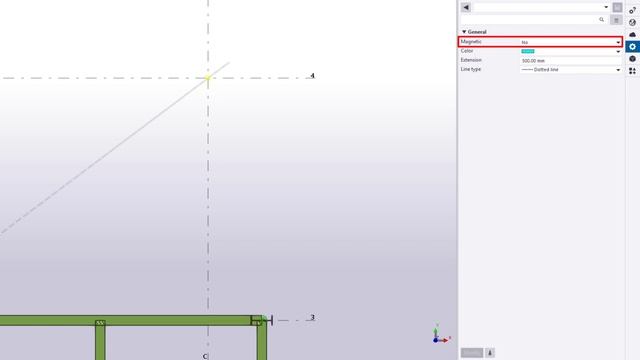 Create construction lines in Tekla Structures