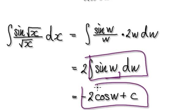 Video 1937 - Integrate sin(sqrtx)/sqrtx and 1/(x(lnx)^2) - Practice