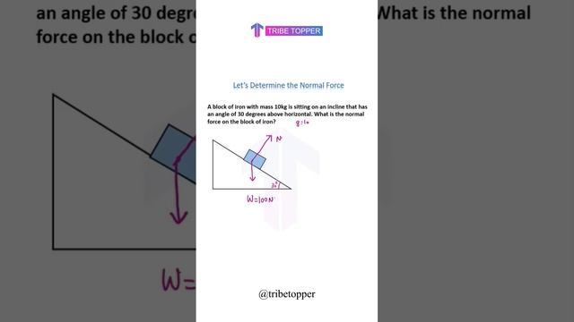 Normal Force on a Block on an inclined Plane  | Tribetopper Sonal Gupta #tribetopper #education