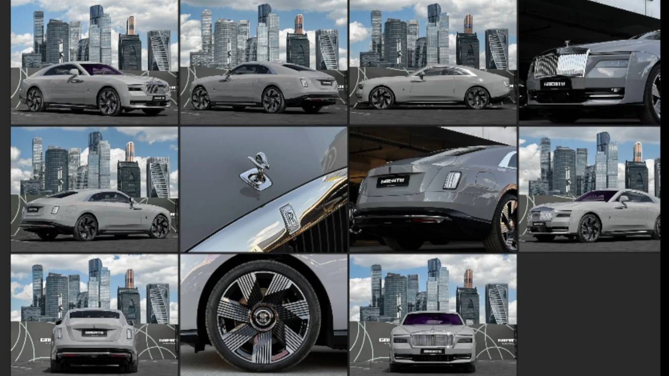 Rolls Royce Spectre 1 расставляю локаторы в Image Modeller