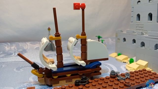 Lego морской бой: "Сражение с пиратским фрегатом"; lego анимация с миниатюрными кораблями