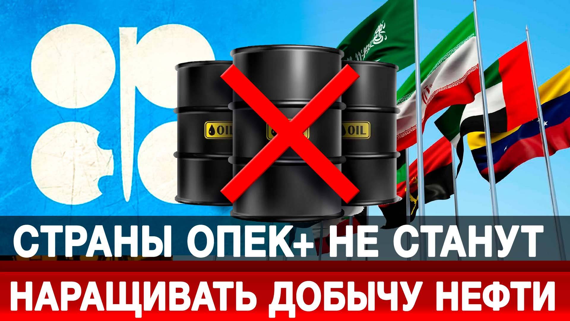 Страны ОПЕК+ не станут наращивать добычу нефти