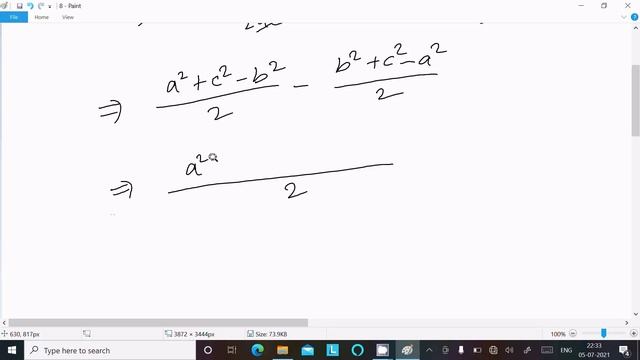 Prove that :- ac cosB - bc cosA = a² - b²