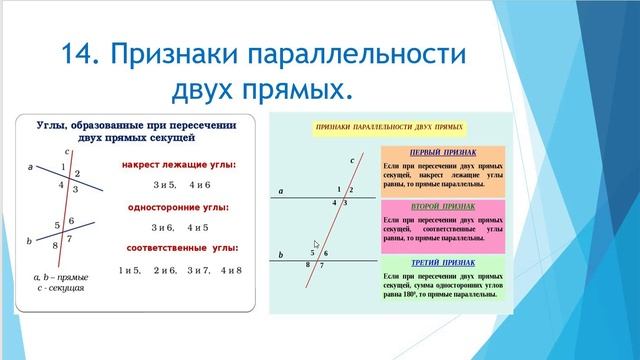 Геометрия 7 класс уч. Мерзляк Ч 10 п 13 14