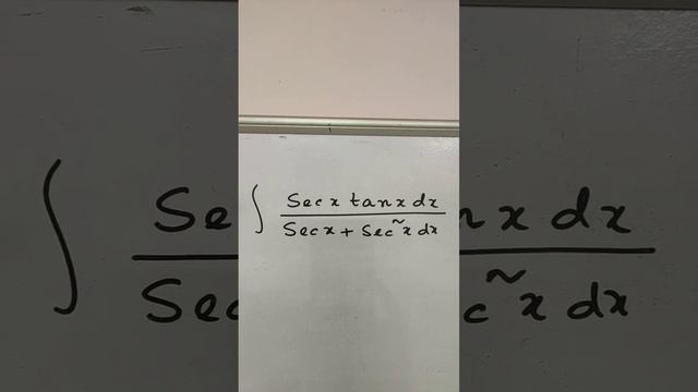 Integral secx.tanx dx/(secx+ sec^2x)