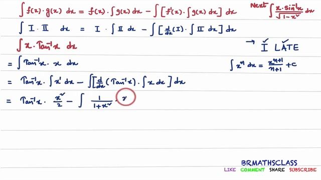 HOW TO DO INTEGRATION BY PARTS || INTEGRATION BY PARTS PRACTICE PROBLEMS || integral x.tan inverse