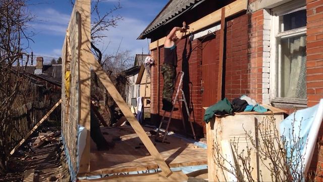 Пристройка к кирпичному дому своими руками. Каркасная Веранда к дому.