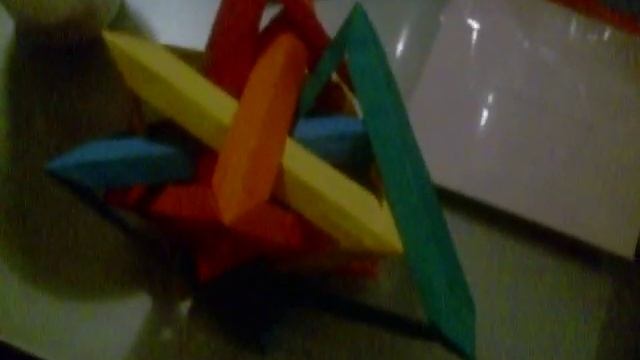 Improper 5-Intersecting Tetrahedra (completed)  (Modular Origami)