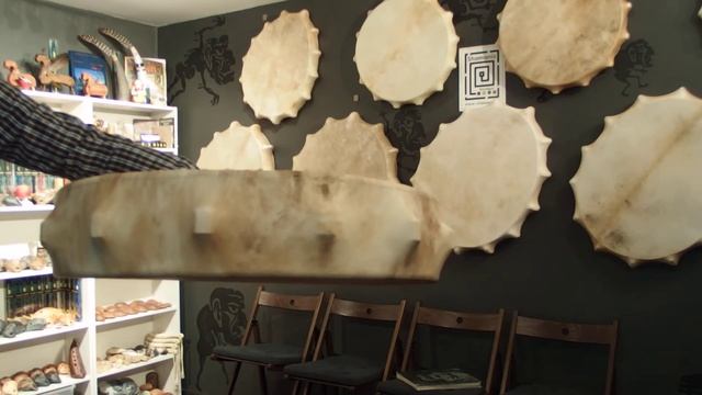 Tambourine 30_ Siberian Shamanic Big Earth - Circle Drum Frame drum Handcrafted - www.shama