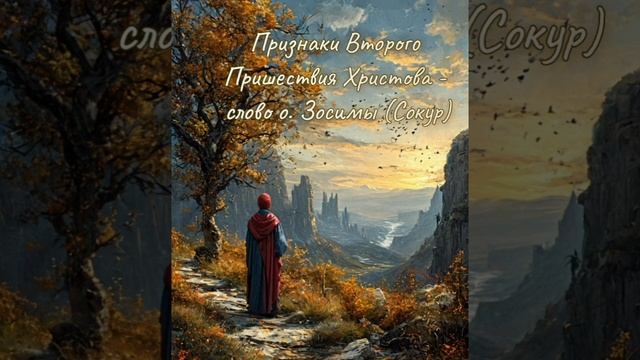 Признаки Второго Пришествия Христова - слово схиархимандрита Зосимы (Сокур)