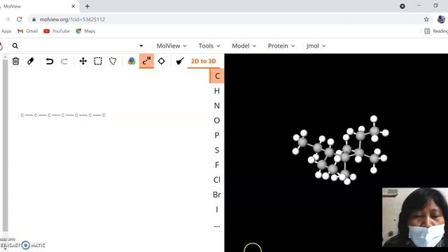 Struktur 3 Dimensi Alkana,Alkena,dan Alkuna Menggunakan Molview