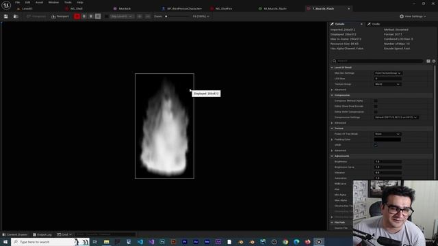 179.Create muzzle flash material