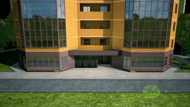 Тектон - 3D-видеоролик. Визуализация экстерьера и инфраструктуры строящегося жилого комплекса