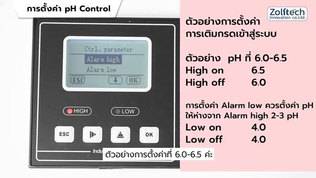 แนะนำการตั้งค่า-ใช้งานเครื่องควบคุมค่า pH ในน้ำอัตโนมัติ รุ่น 1 หัวจ่าย pH Controller