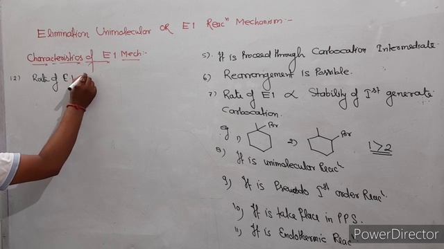 ELIMINATION UNIMOLECULAR [E1] REACTION MECHANISM || IIT-JEE/NEET || A.S SIR