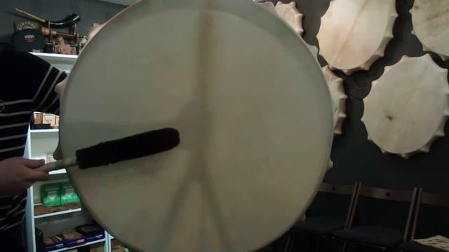 Tambourine 30_ Siberian Shamanic Big Earth - Circle Drum Frame drum Handcrafted - www.shamanic.ru