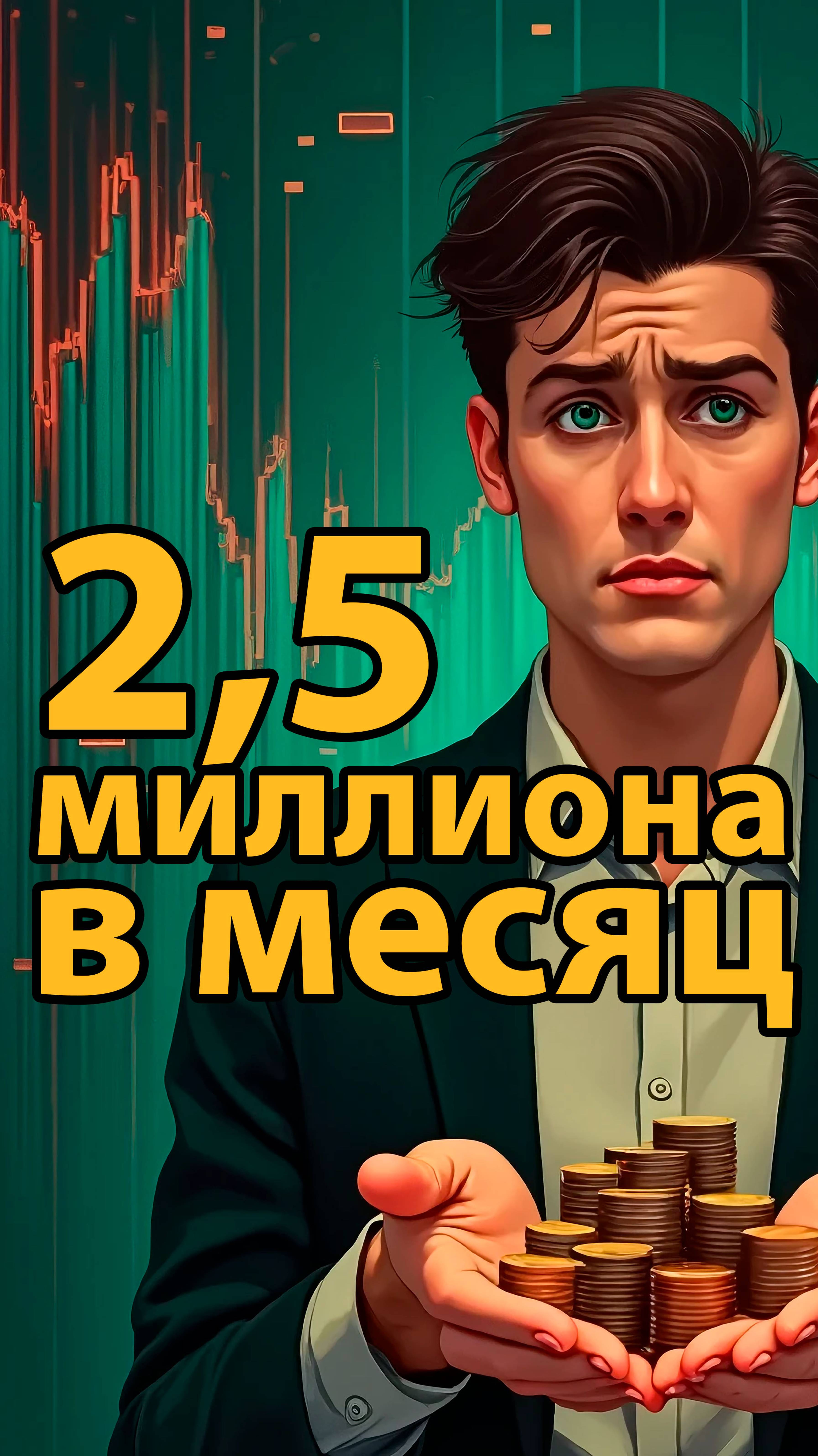 2,5 млн в месяц.