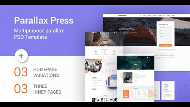 Parallax Press - One Page Multipurpose PSD Template | Themeforest Website Templates and Themes