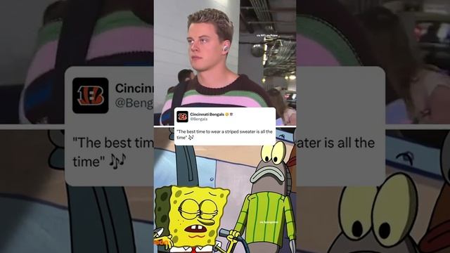 Joe Burrow striped sweater appreciation post