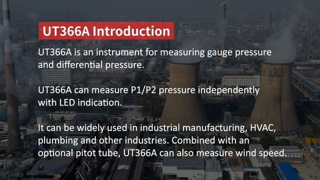 Portable Pressure Meter from UNI-T | UT366A Digital Manometer with 11 Units