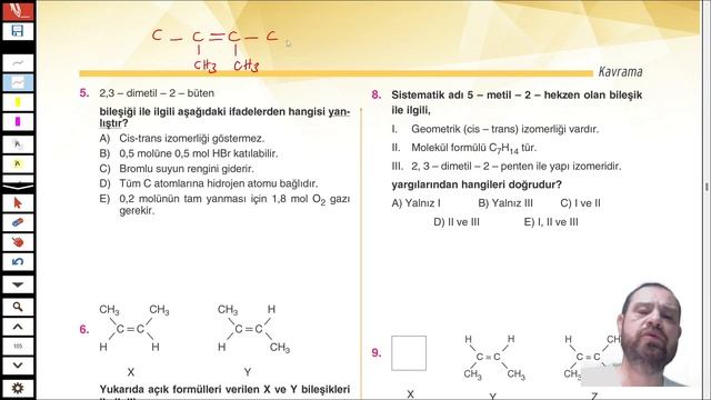 Cis - Trans İzomerliği Soru Çözümü 📝 #kimya #kimyadersleri #aytkimya