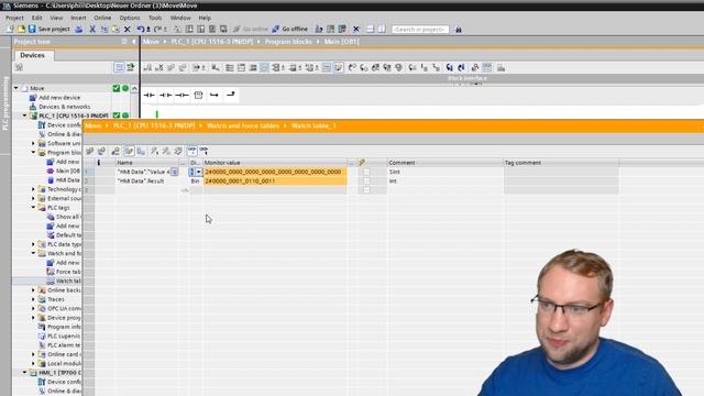TIA Portal: MOVE Instruction Digital Assignment