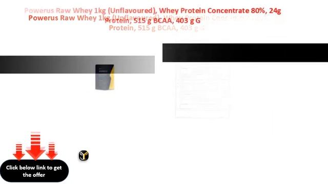 Powerus Raw Whey 1kg Unflavoured, Whey Protein Concentrate 80%, 24g Protein, 515 g BCAA, 403 g G