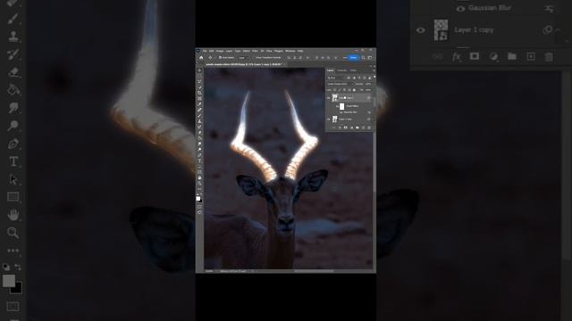 Обучающий курс по созданию светящегося эффекта в Photoshop #photoshop #shorts