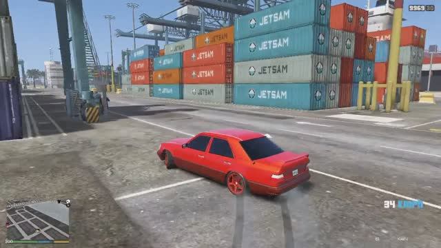 Mercedes-Benz 500E W124 супер дрифт на легенде в GTA 5,