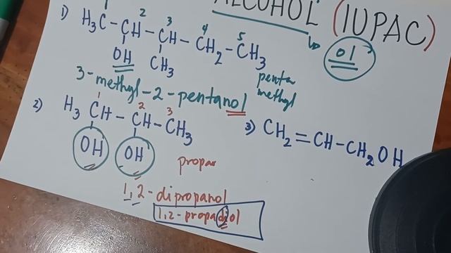 Organic chemistry: Naming ALCOHOL (IUPAC) STEM grade 9 -12( Tagalog/English) DETAILED EXPLANATION