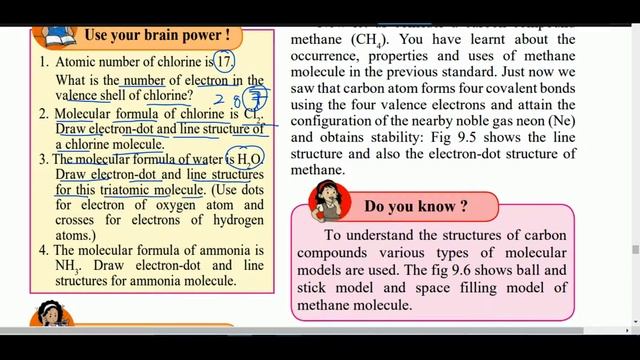 Ch-9| Electron Dot & Line Structure Of Hydrogen , Oxygen & Methane Molecules | Maharashtra Board